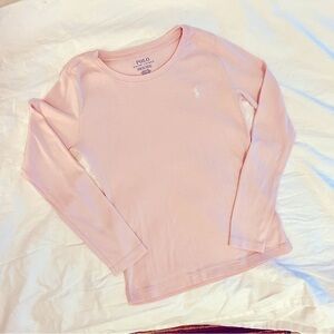 Ralph Lauren Girls Medium/Size 8-10 Pink long sleeve T-shirt Cotton blend